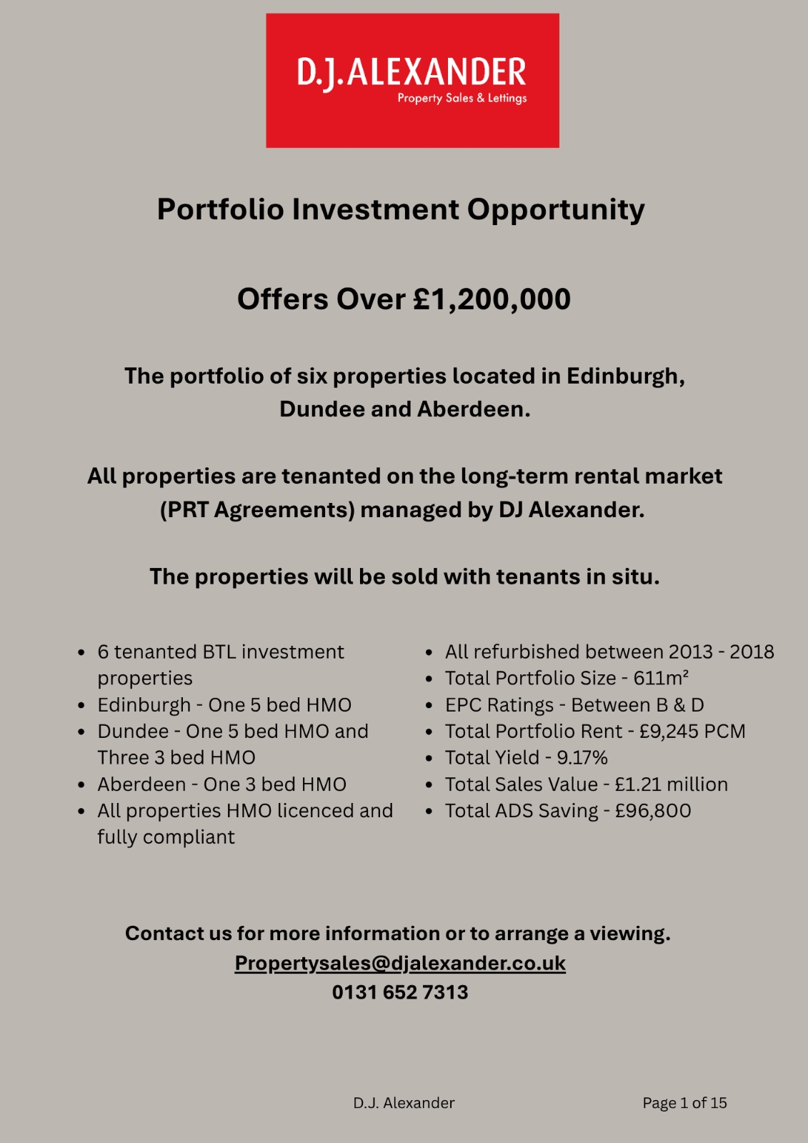 Property for sale in Property Investment Portfolio, Edinburgh, EH3